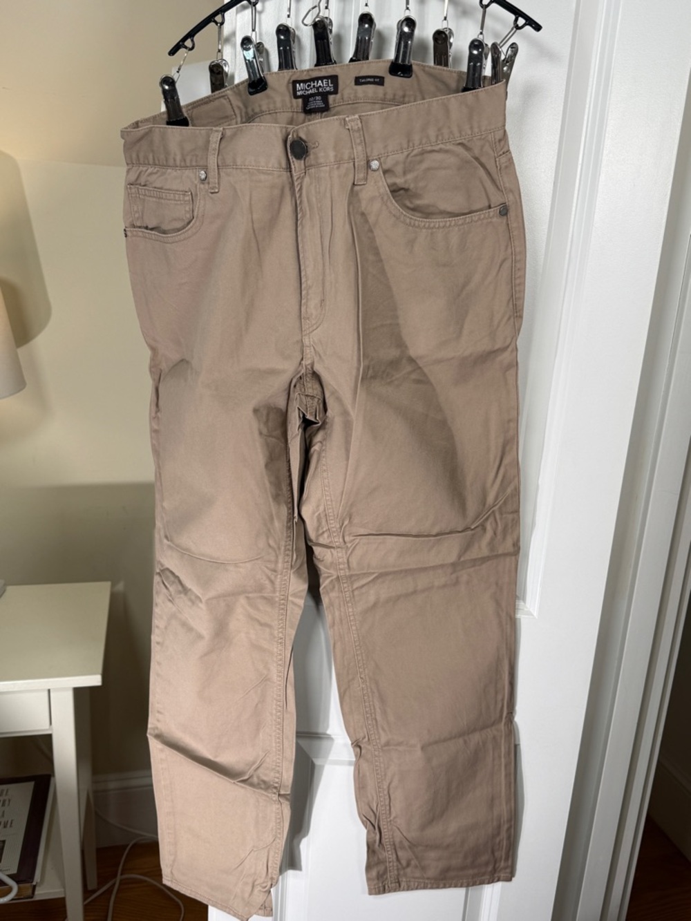 Michael Kors Tailored Fit Khaki Pants 32x30 Mens Tan Casual Chinos